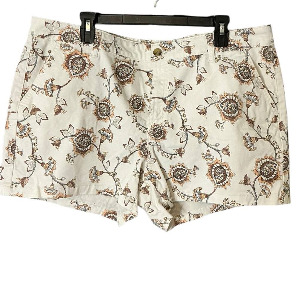 a.n.a Cream and Brown Floral Shortie Shirts for Everyday Style